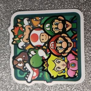 SUPER MARIO WATERPOOF Sticker cast